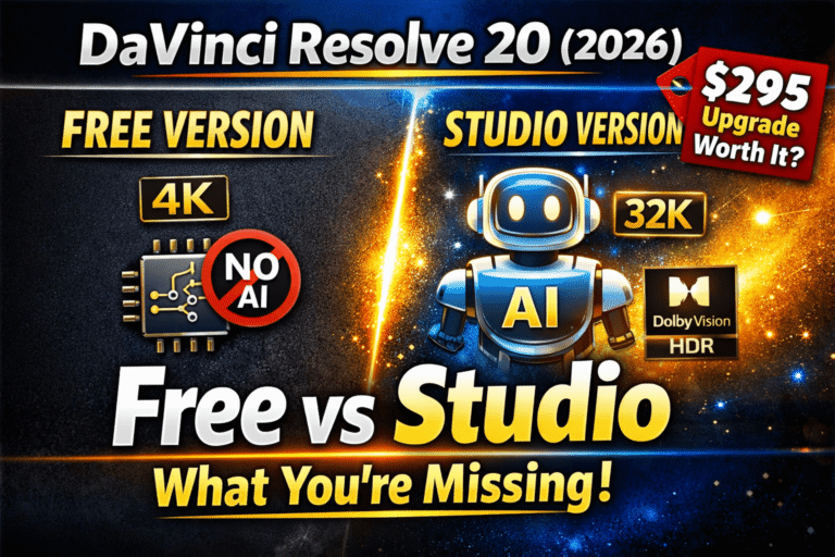 DaVinci Resolve 20 Free Version Limitations