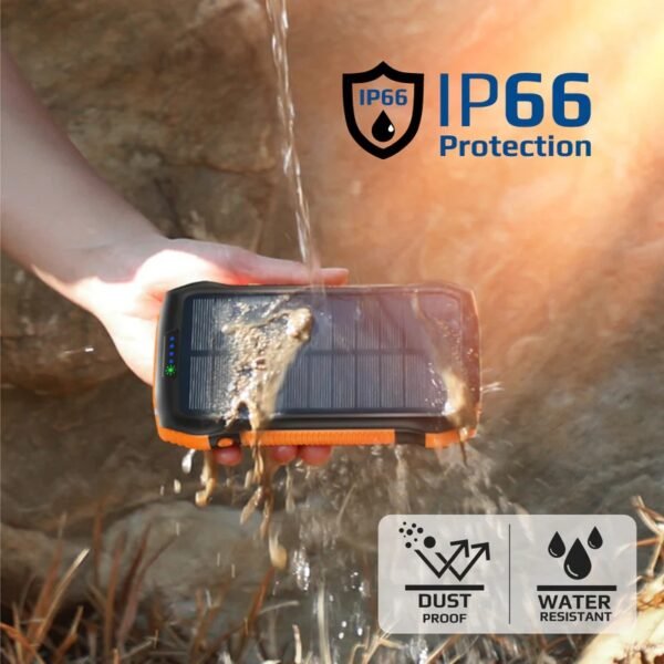 Promate 20000mAh Solar Power Bank – Wireless & Portable