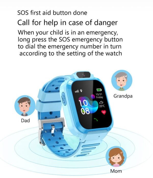 Stay connected with your child using the Q16 Kids Smart Phone Watch – safe, durable, and easy to use.