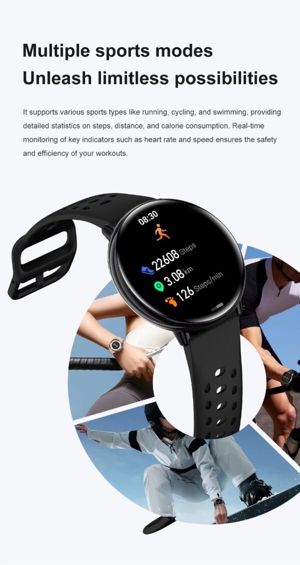 HD21 GPS Smart Watch – AMOLED Outdoor Fitness Tracker