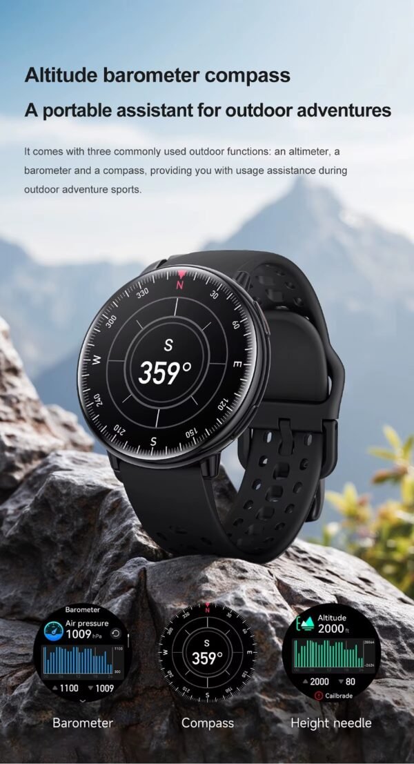 HD21 GPS Smart Watch – AMOLED Outdoor Fitness Tracker
